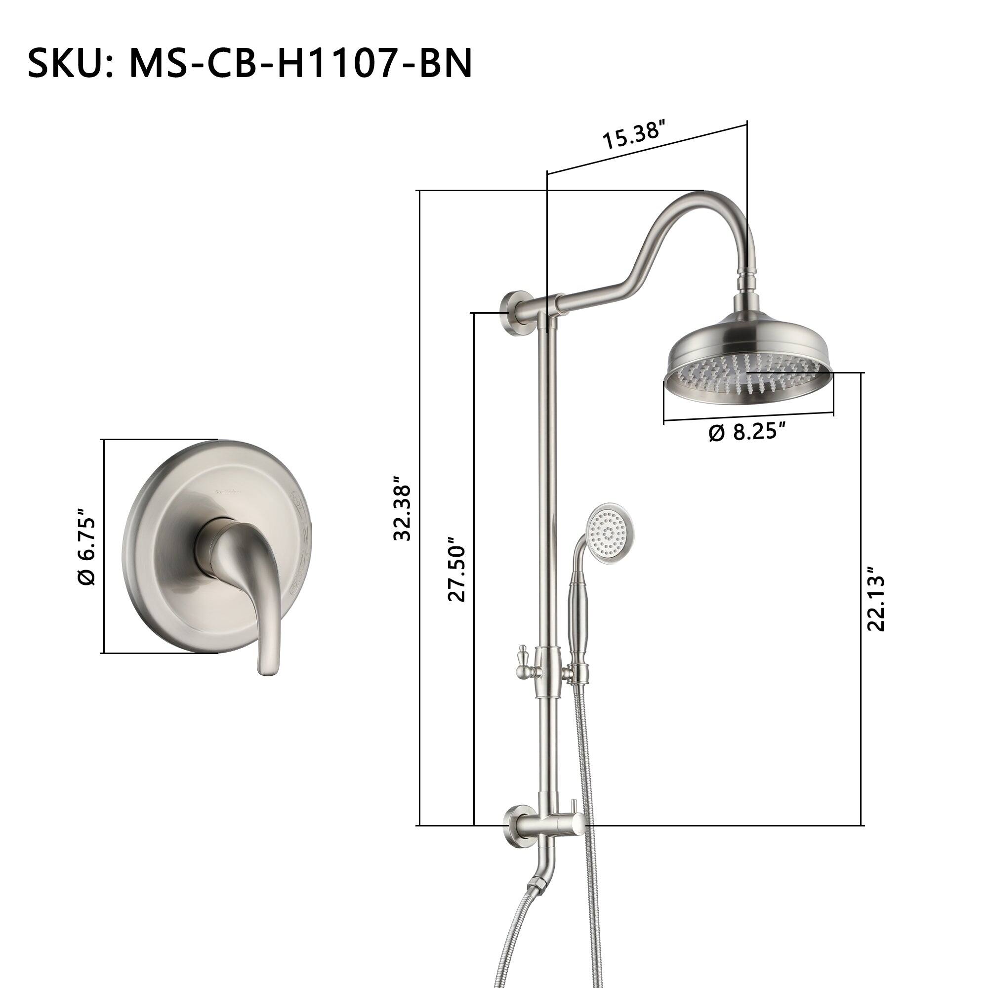 SKU: MS-CB-H1107-BN 15.38" 8.25" 32.38" 27.50" 22.13" 6.75"