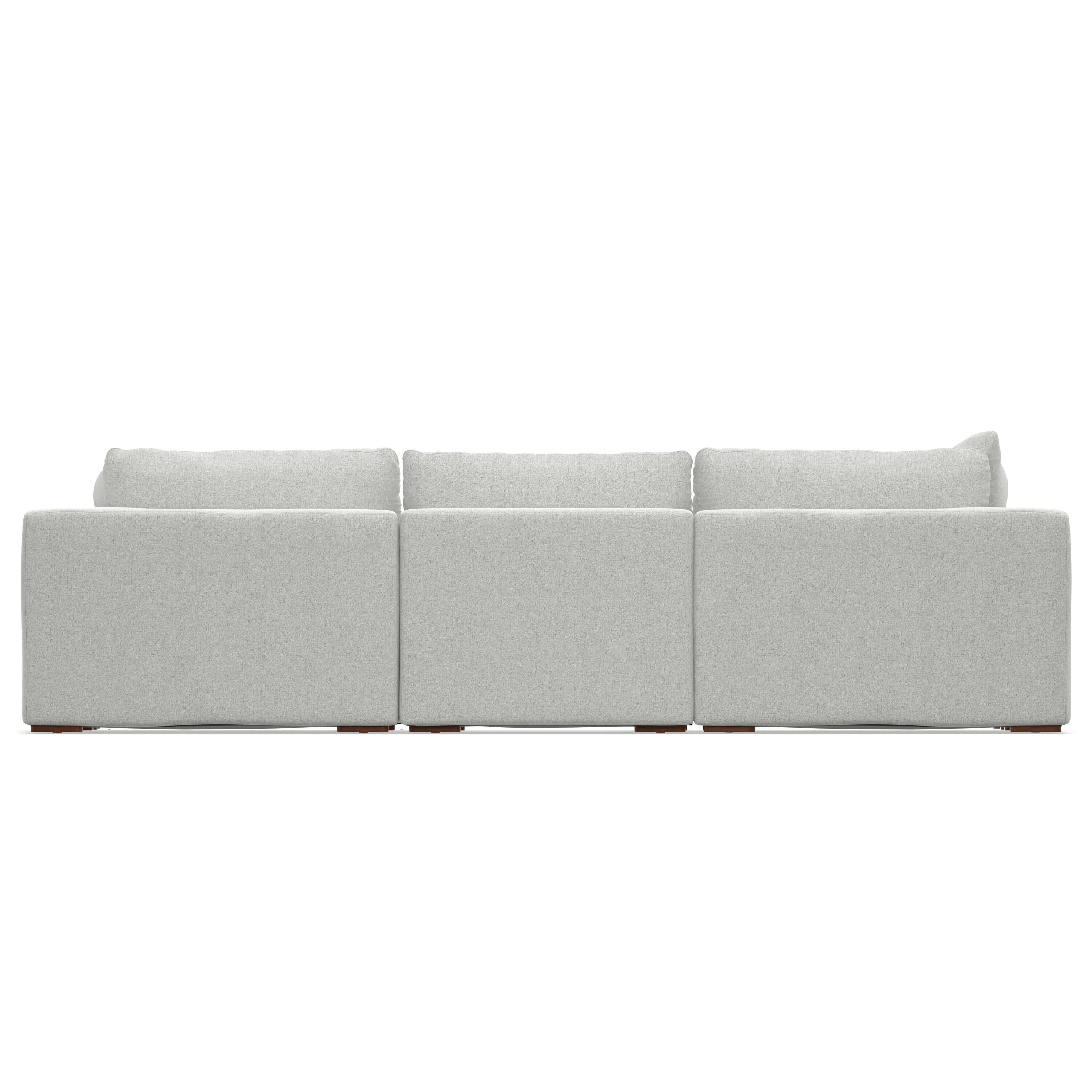 Back. Simpli Home - Jasmine Pit Sectional Modular Sofa in Performance Fabric - Cloud Grey.