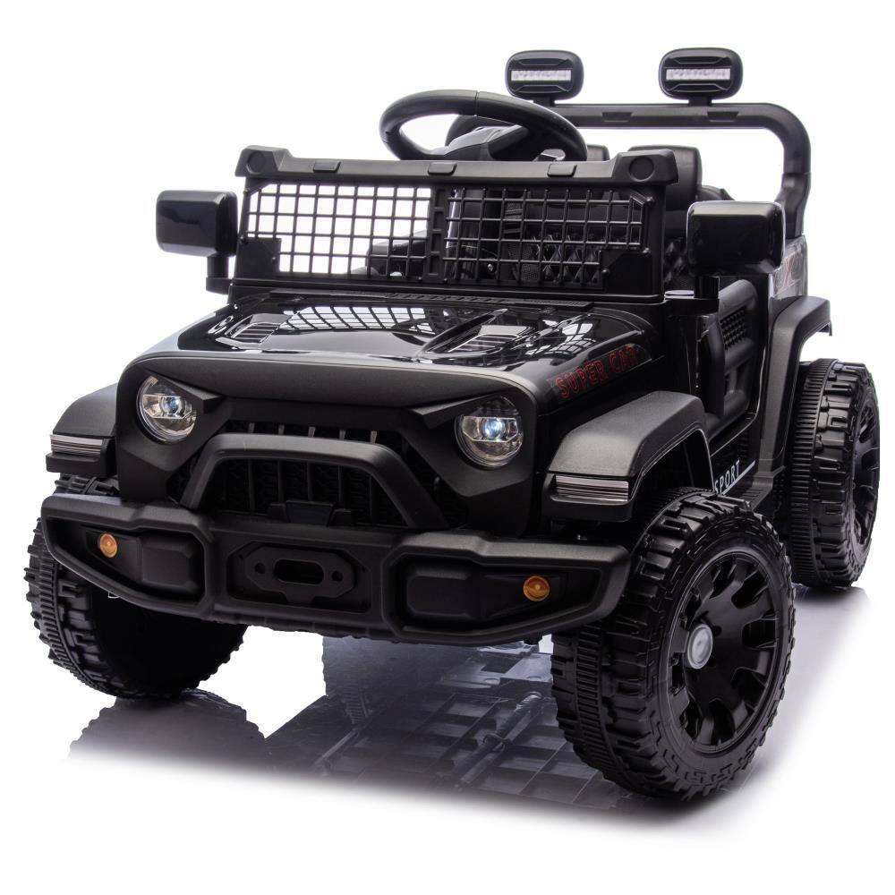 BreeBe - 24V Kids Ride On Car w/ Parent Control, 2WD, Suspension, Power Display, Bluetooth, MP3, Music, Speeds 1.86-3.11 MPH - Black
