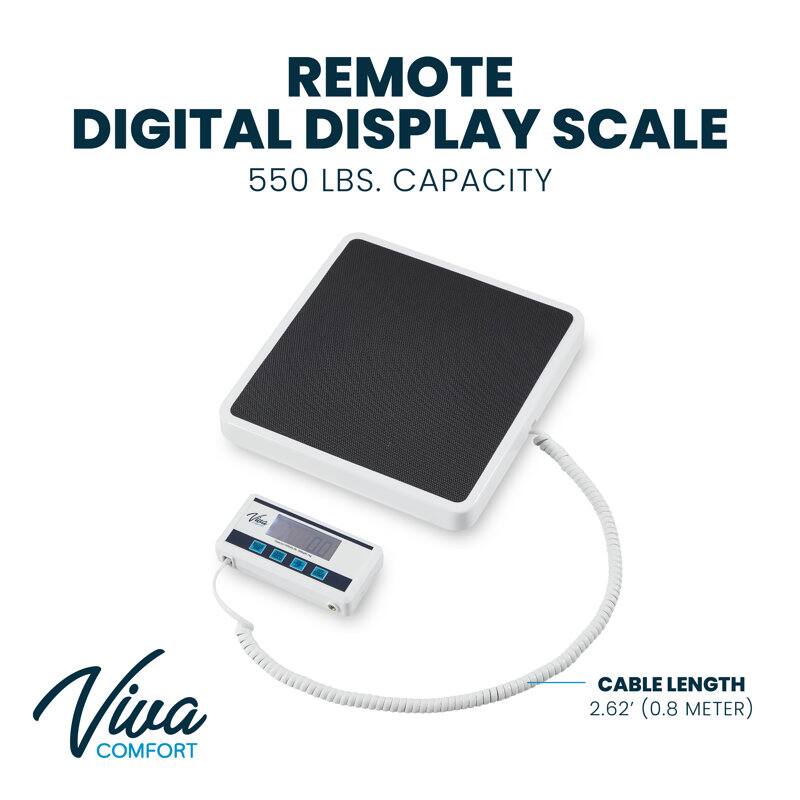 REMOTE DIGITAL DISPLAY SCALE 550 LBS. CAPACITY, CABLE LENGTH 2.62' (0.8 METER), Viva COMFORT