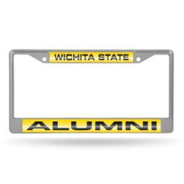 Rico Industries - Wichita State Shockers Alumni Chrome Metal Laser Cut License Plate Frame - Multi