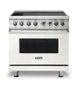 Viking - 5 Series 5.6 Cu. Ft. Freestanding Electric Induction Range - Pure White