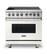 Front. Viking - 5 Series 5.6 Cu. Ft. Freestanding Electric Induction Range - Pure White.
