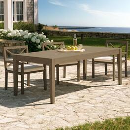 Northlake 83" Rectangular Outdoor Patio Teak Dining Table by Modway - Weathered Gray