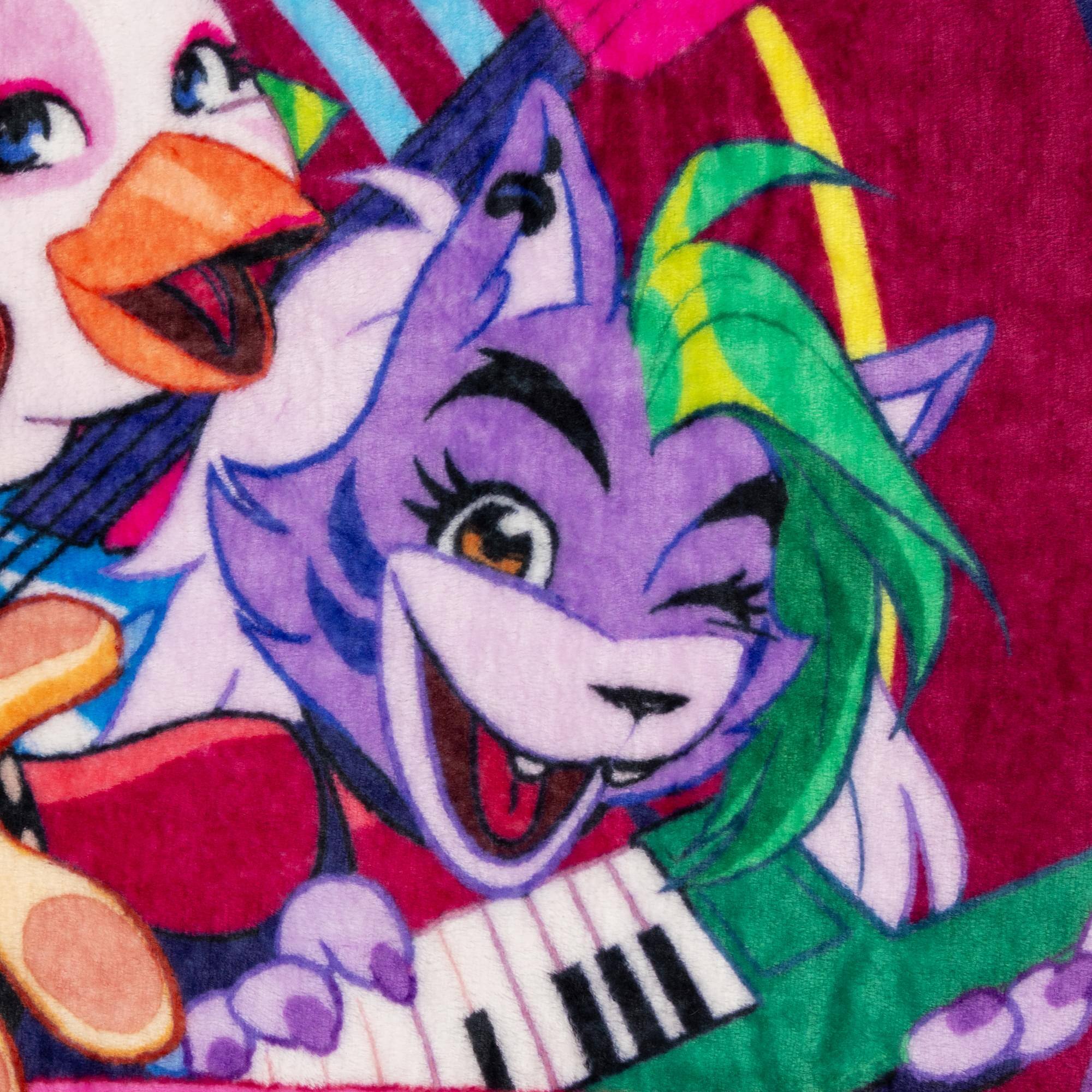 Alt View 1. Silver Buffalo - Five Nights At Freddy's Mega Pizzaplex Fleece Throw Blanket | 50 x 60 Inches - Multi-Colored.