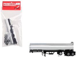 Tag-Axle Elliptical Tanker Trailer 1/87 (HO) Plastic Model by Promotex - Silver