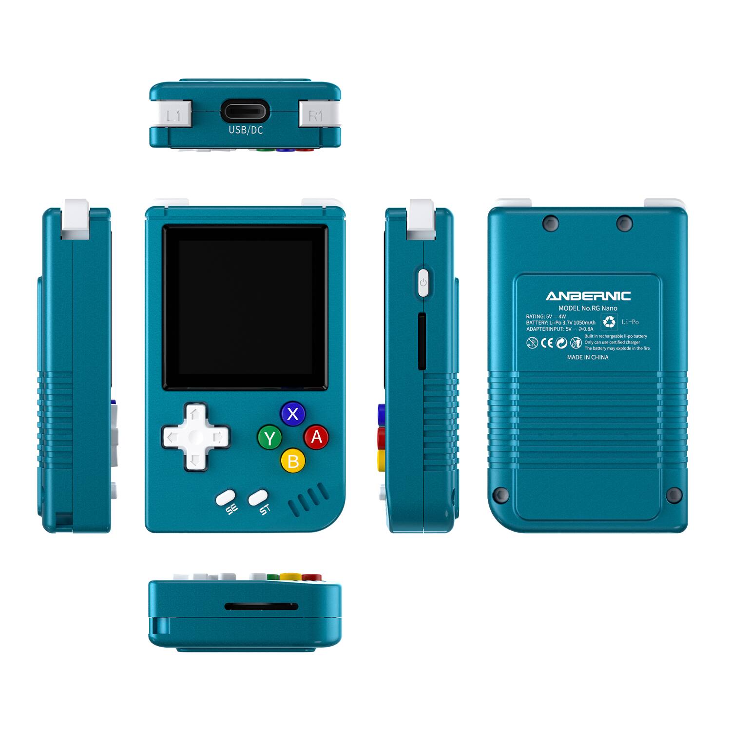 RG Nano Retro Handheld Game Console, 1.54" IPS Screen, 64GB, Music & Clock Functions