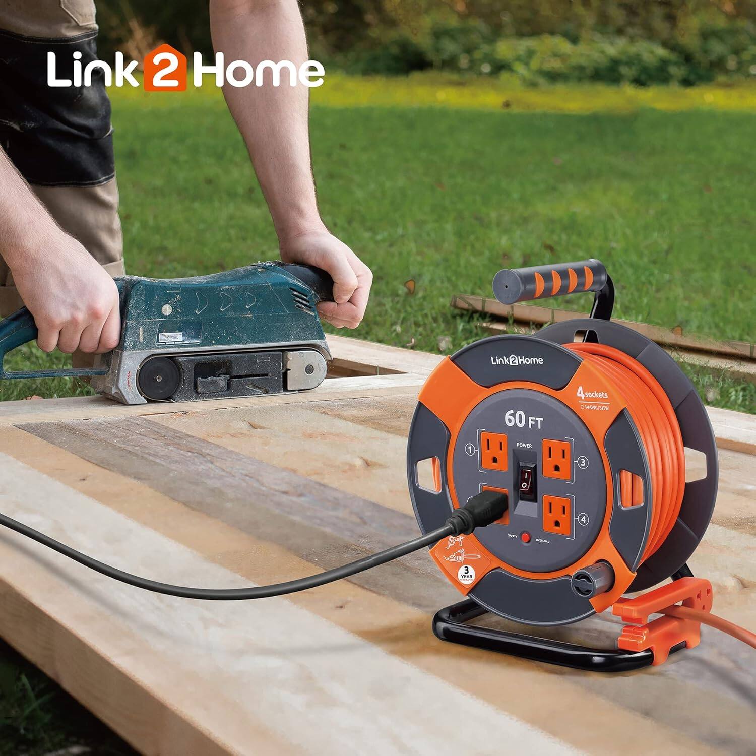 Link 2 Home  
Link 2 Home  
60 FT  
4 sockets  
POWER  
1  
2  
3  
4  
HEAVY DUTY