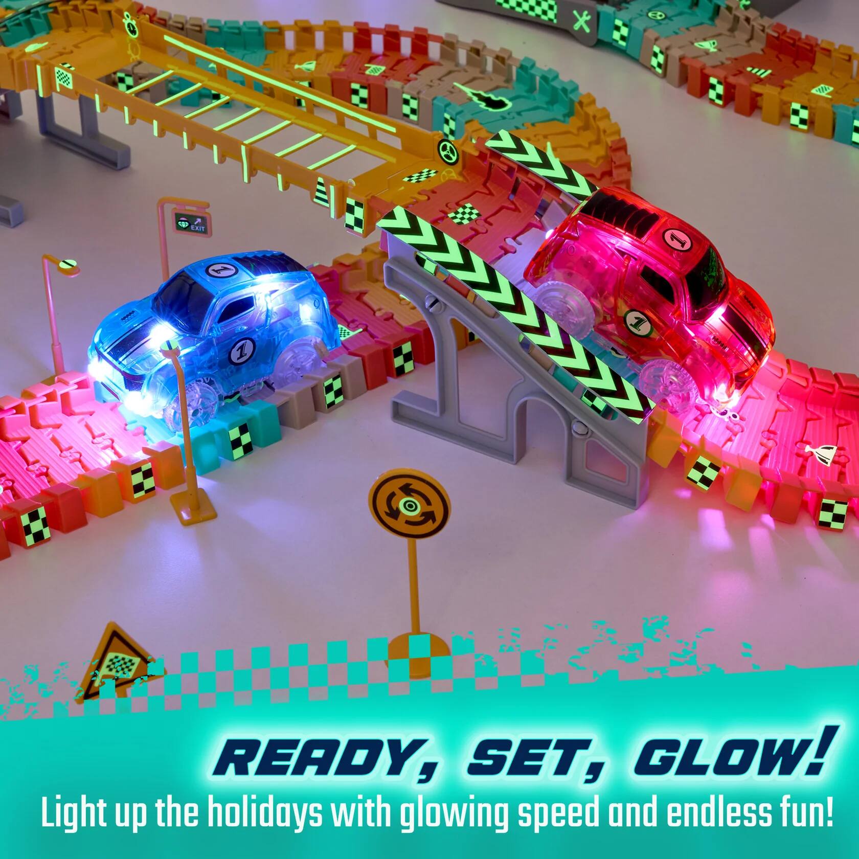 READY, SET, GLOW!  
Light up the holidays with glowing speed and endless fun!