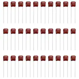 Unique Bargains - 30pcs 0.033uF 100V CBB21/22 Metallized Polypropylene Film Capacitor for Electronics and Lamps - Red