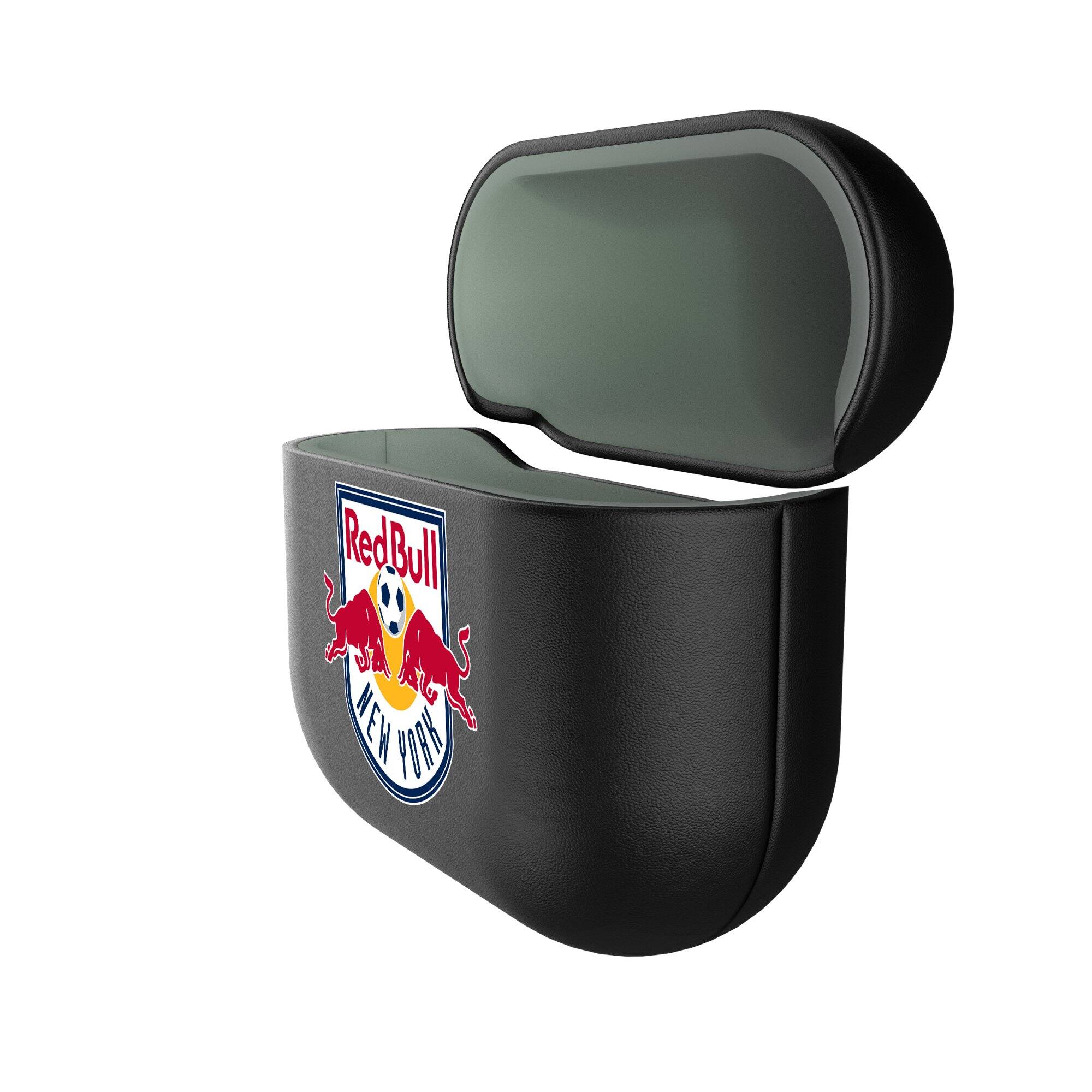 Alt View 1. Keyscaper - New York Red Bulls New York Red Bulls Insignia AirPods 4th Generation Case Cover - No Size - Black.
