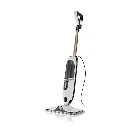 Front. Shark - Shark SteamSpot Steam Mop with Steam Blaster - White & Poly Copper.