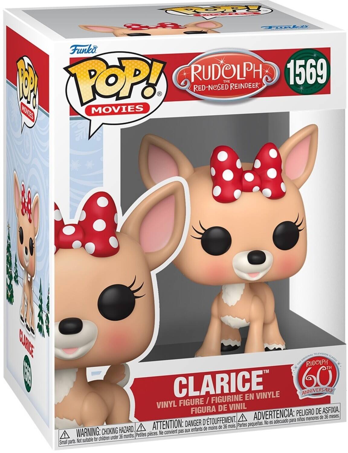 Funko Pop! Movies
Rudolph the Red-Nosed Reindeer
1569
Clarice
60th Anniversary
Vinyl Figure
/ Figurine en Vinyl
Figura de Vinil
Figura de Vinil
Peligro de Asfixia
Advertencia: Peligro de asfixia
Attention: Danger d'étouffement
Partes pequeñas. No es adecuado para niños menores de 36 meses.
Petites pièces. Ne convient pas aux enfants de moins de 36 mois.
Small parts. Not suitable for children under 36 months.
Choking hazard.