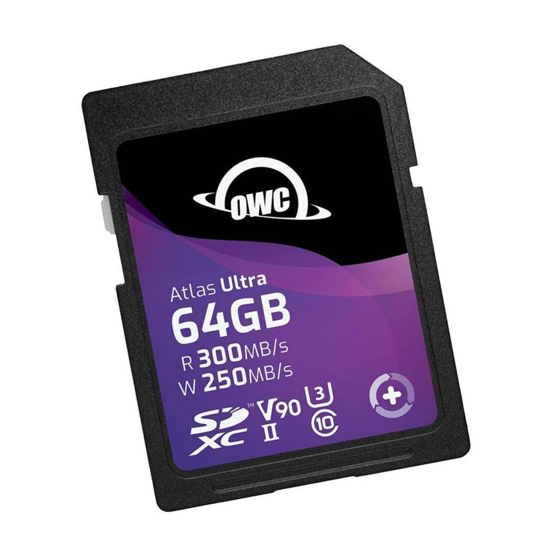 Left. OWC - OWC 64GB Atlas Ultra UHS-II SDXC Memory Card.