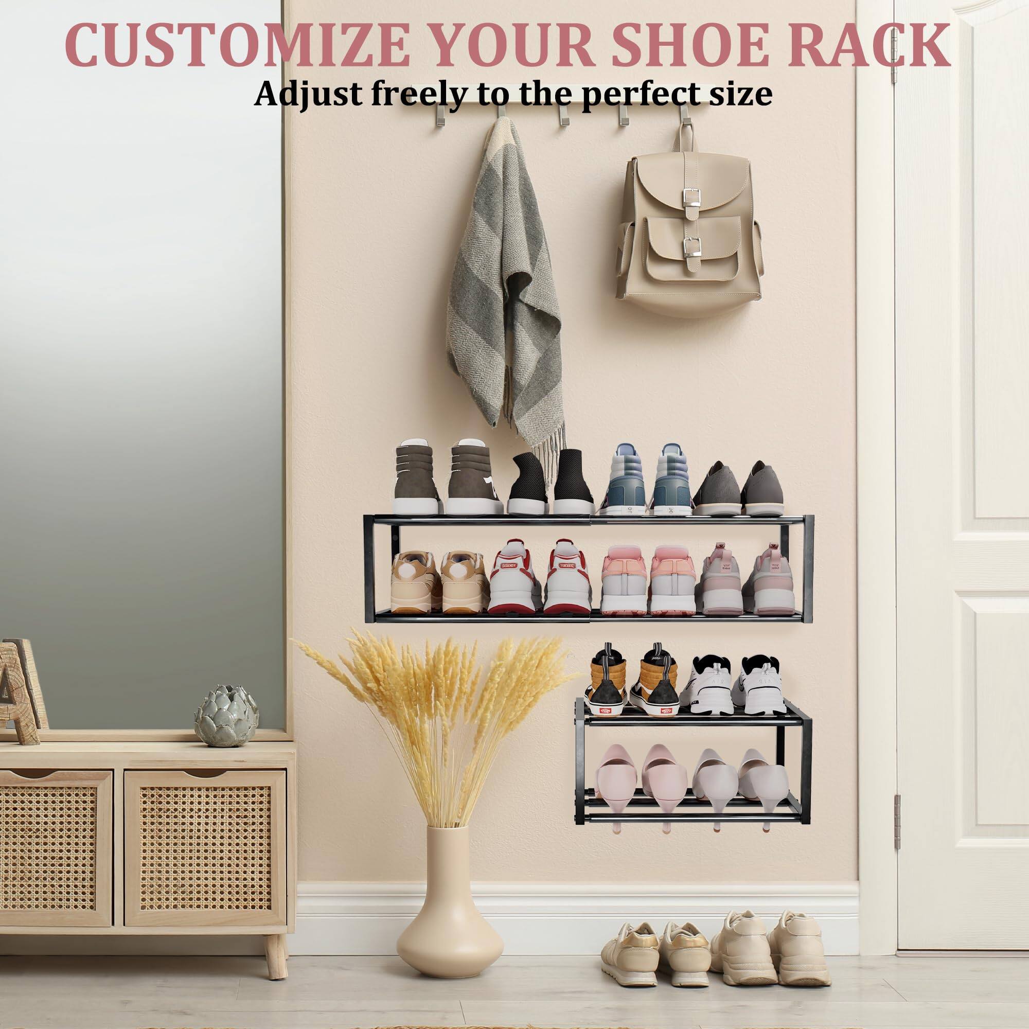 CUSTOMIZE YOUR SHOE RACK  
Adjust freely to the perfect size