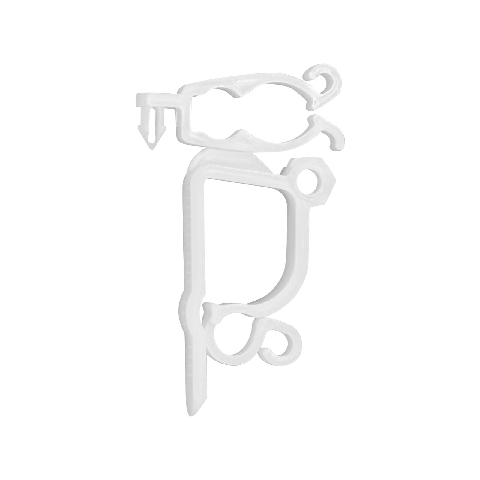 Alt View 5. VEVOR - Christmas Light Clips, 200 Pack, Weatherproof Holiday Outdoor Lighting Hanging Hooks, Mount to Shingles & Gutters - White.