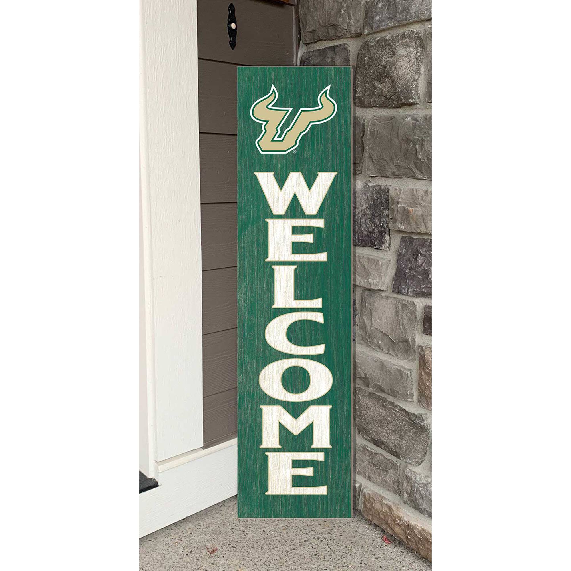Alt View 1. Jardine - Green South Florida Bulls 12'' x 48'' Welcome Outdoor Leaner - Green.