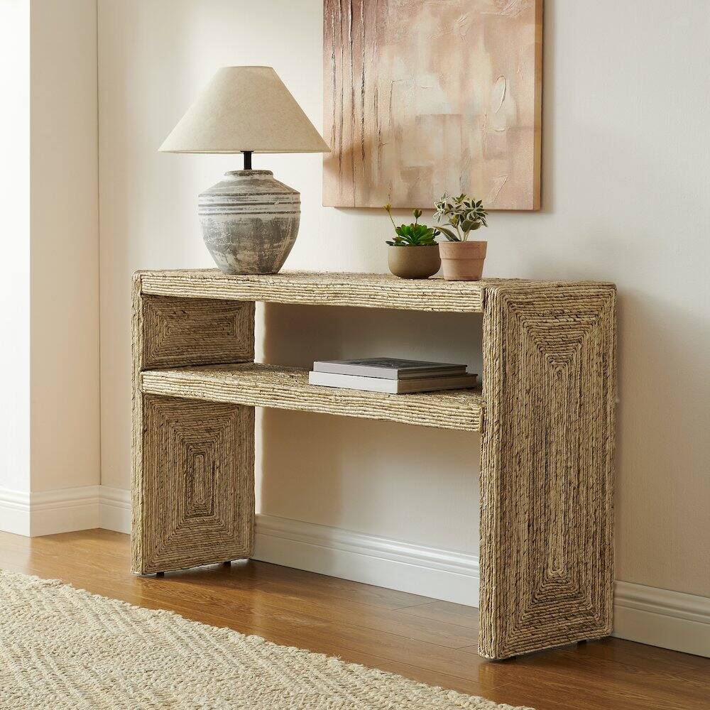 Alt View 4. Crosley Furniture - Marella Console Table Banana Leaf - Banana Leaf.
