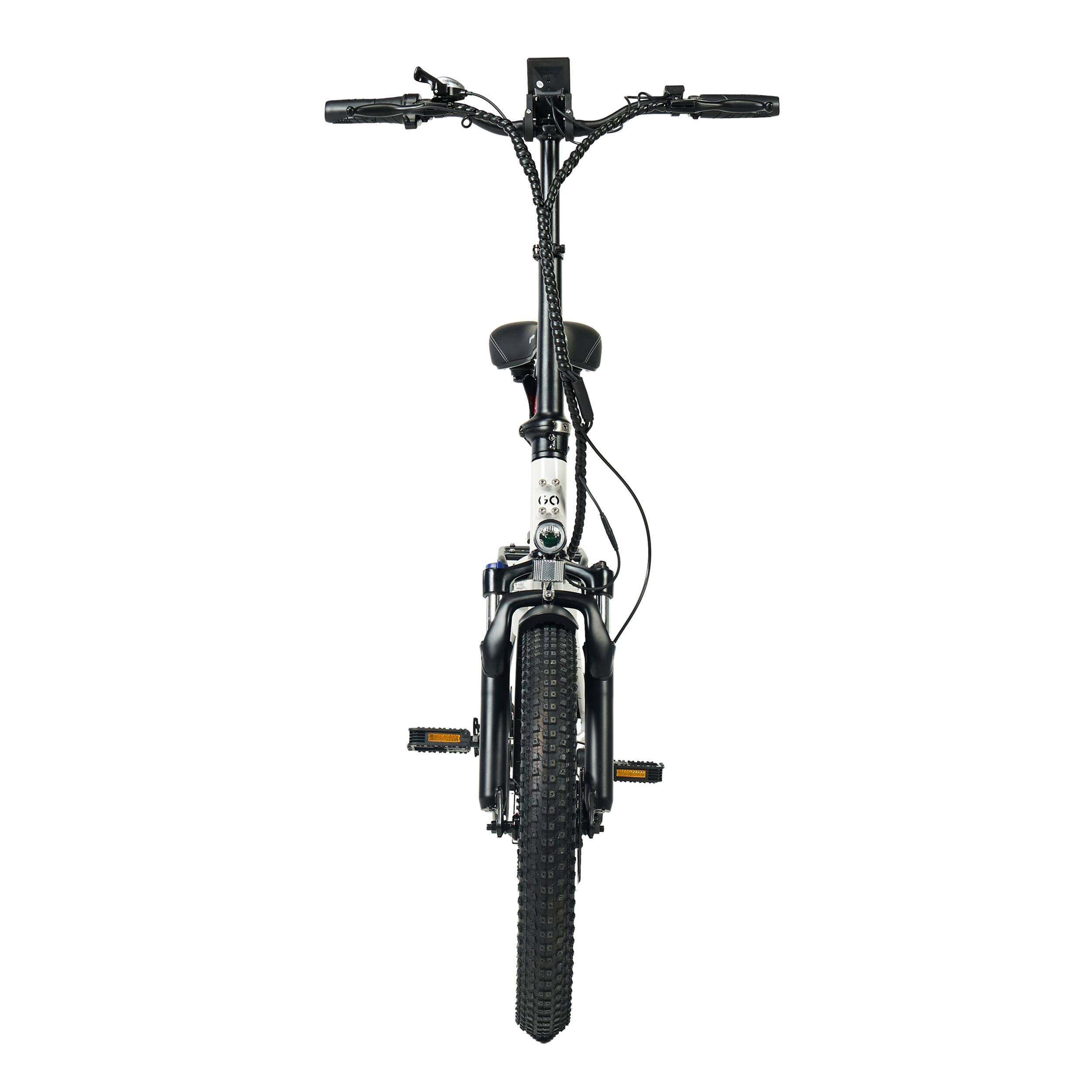 Alt View 2. GoPowerBike - GoPowerBike GoExpress V2 Folding Electric Bike 20mph Max Speed & 750W Motor | UL2849 Certified | White - White.