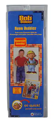 Bob the Builder
Room Buddies
Extra Large Character Stick-Up
Personnage Autocollant Amovible Extra Large
Removable!
Amovible!
Includes Boaus Stick-Ups!
Inclut Des Autocollants Amovibles!
so quick!
just peel and stick!
PRISS PRINTS INC.
