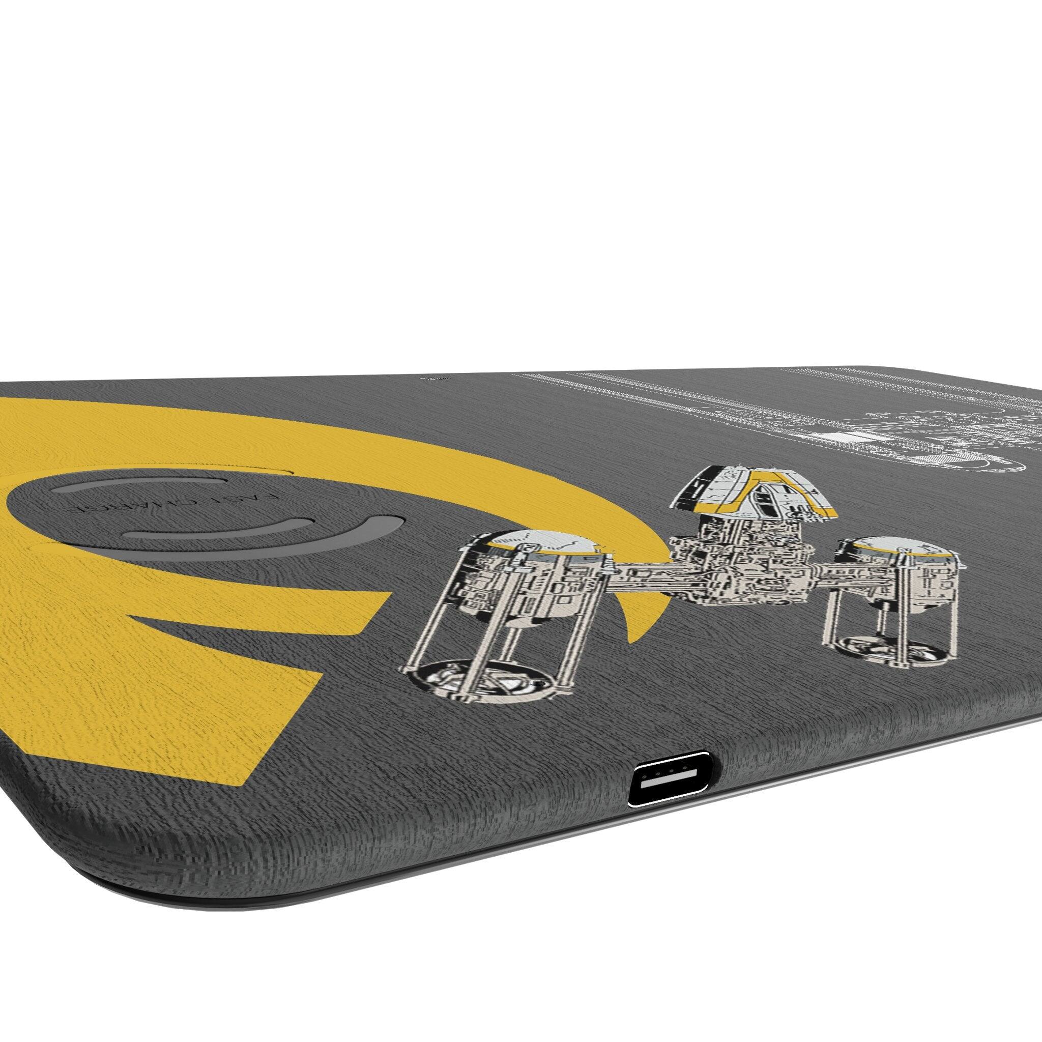 Left. Keyscaper - Star Wars: A New Hope FactionTech 15-Watt Wireless Charger and Mouse Pad - Y-Wing.