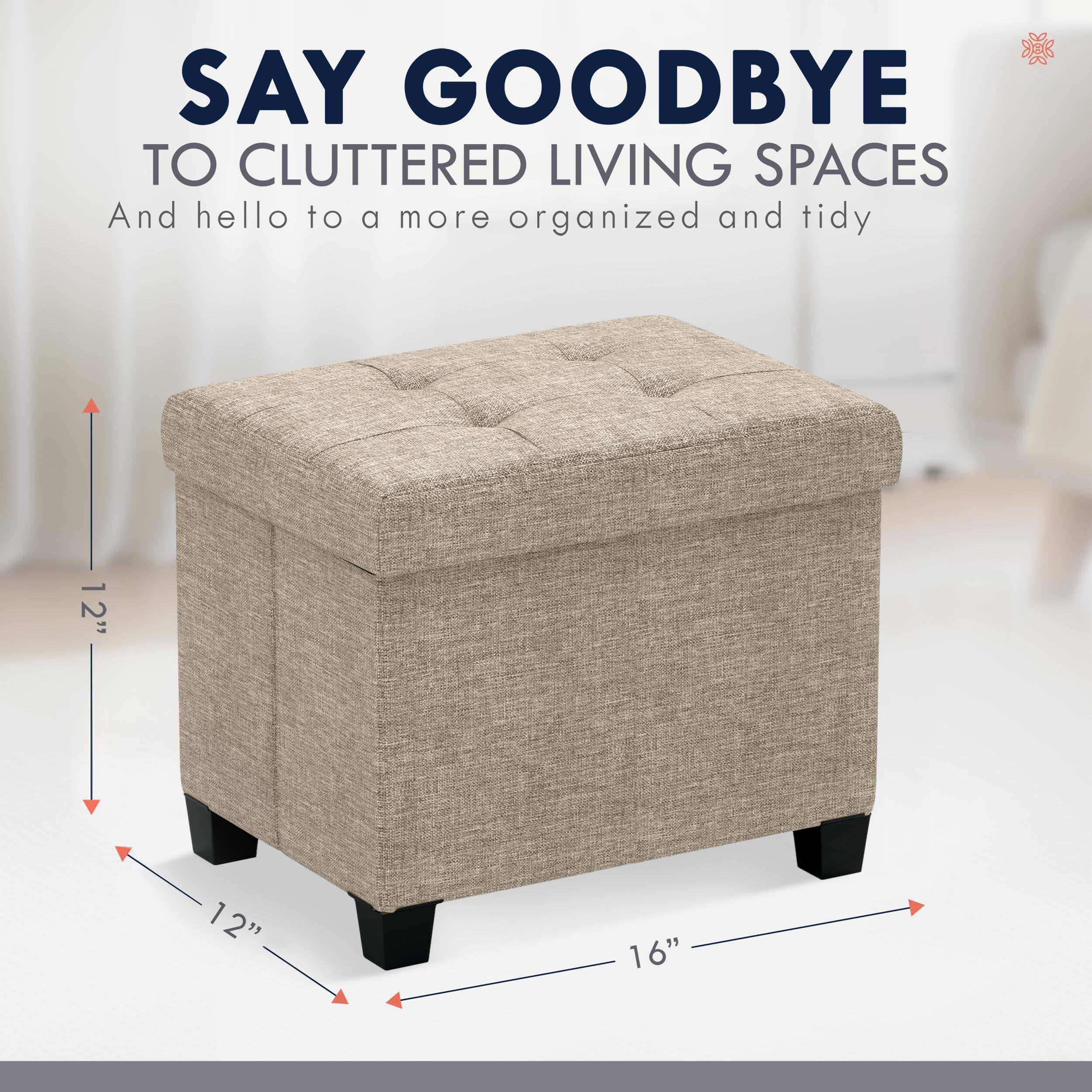 SAY GOODBYE  
TO CLUTTERED LIVING SPACES  
And hello to a more organized and tidy  

12"  
12"  
16"