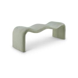 Meridian Furniture - Willow Mint Chenille Fabric Bench - Blue