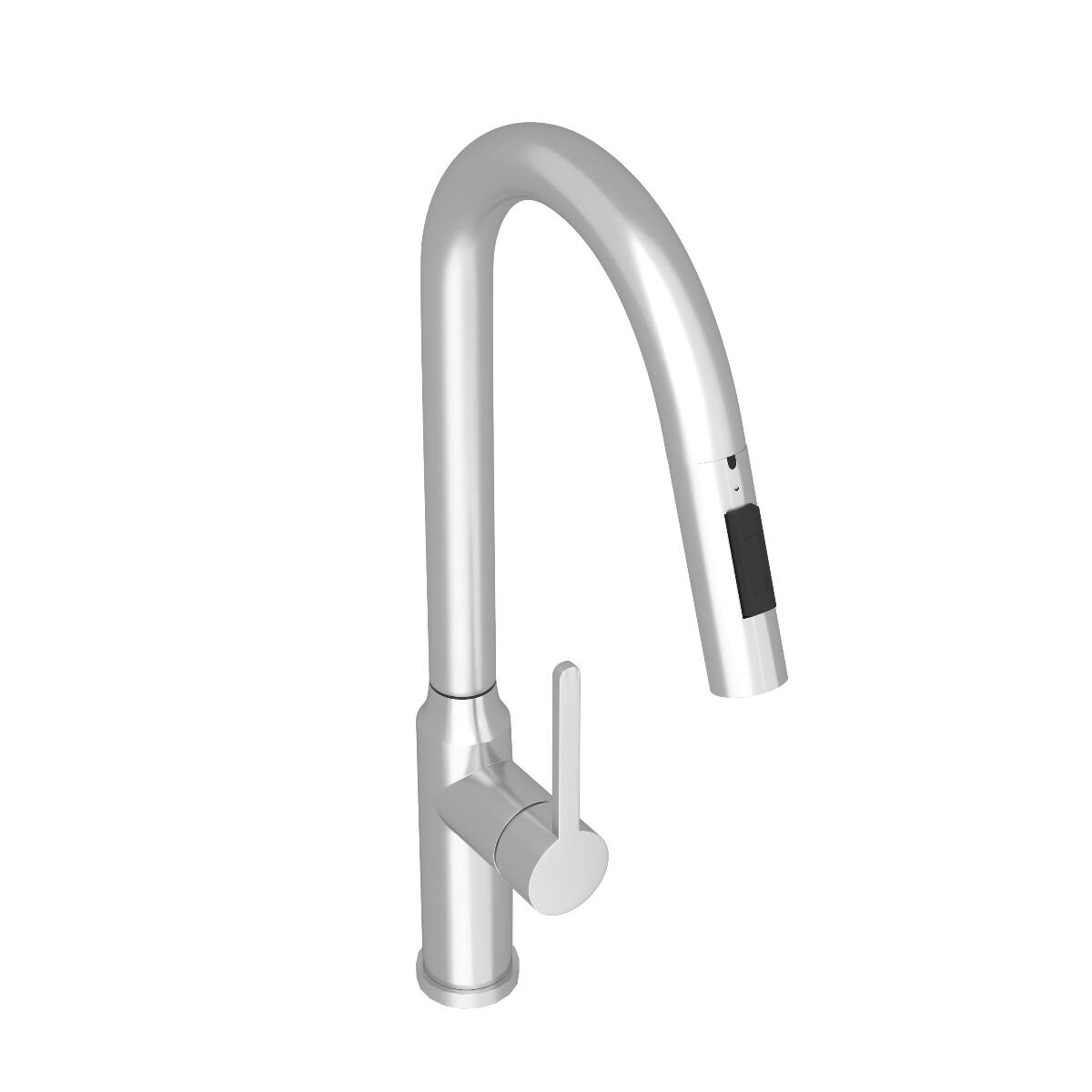 Alt View 4. Ropilly - Ropilly Pull Down Kitchen Faucet Brushed Nickel, Single Handle High Arc Modern Kitchen Sink Faucet - Brushed Nickel.