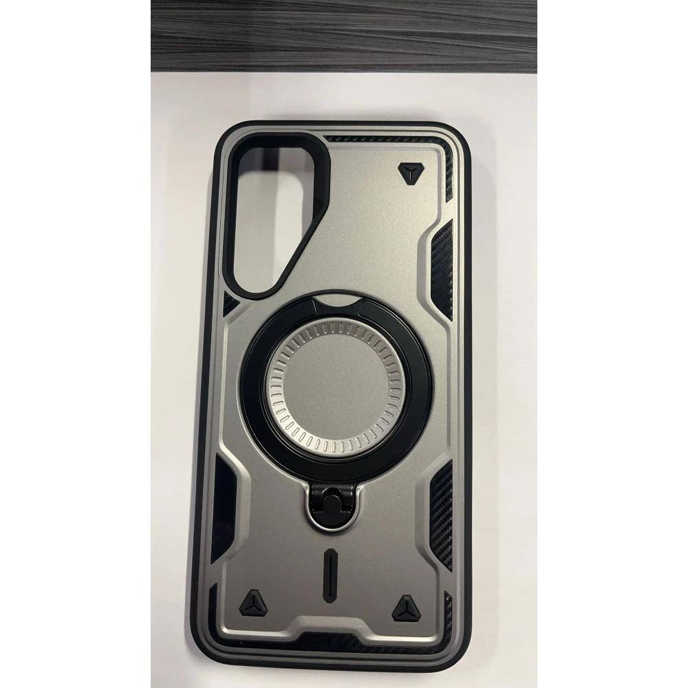 Angle. Reiko - 360 Degree Rotating Magnetic Versatile Stand Gray Compatible With Samsung Galaxy A35 5G - Gray.