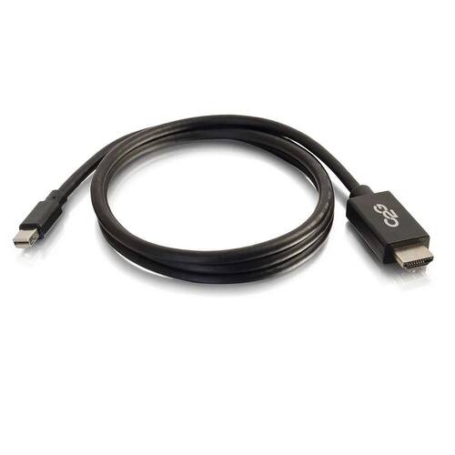 Front. C2G - 757120544210 54421 6-feet (1.8m) Mini DisplayPort to HDMI Adapter Cable - Black - 1080p at 60Hz - 1x Mini DisplayPort Ma - Black.