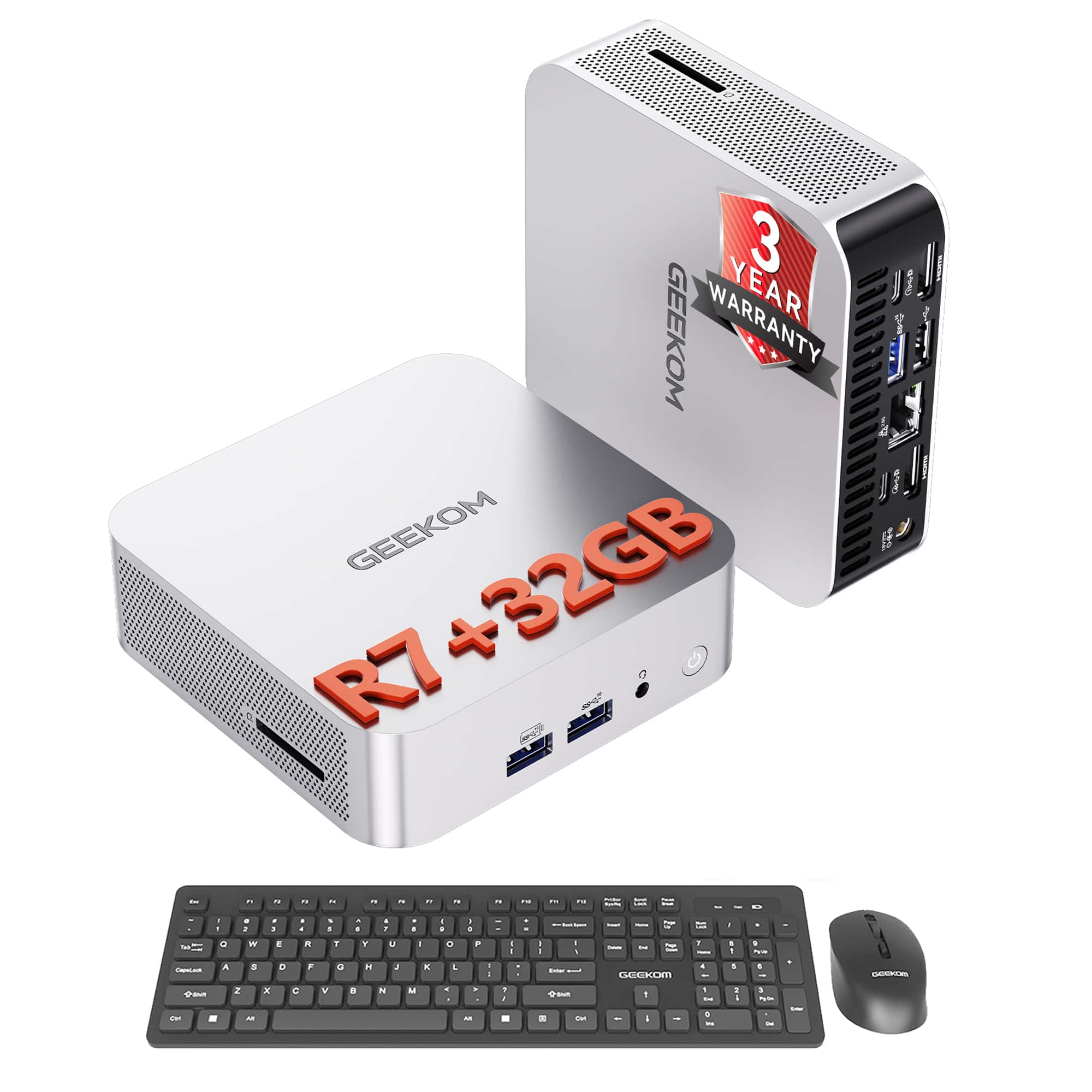 GEEKOM AX8 Max Mini PC, AMD Ryzen 7 8745HS, Radeon 780M, 16GB DDR5