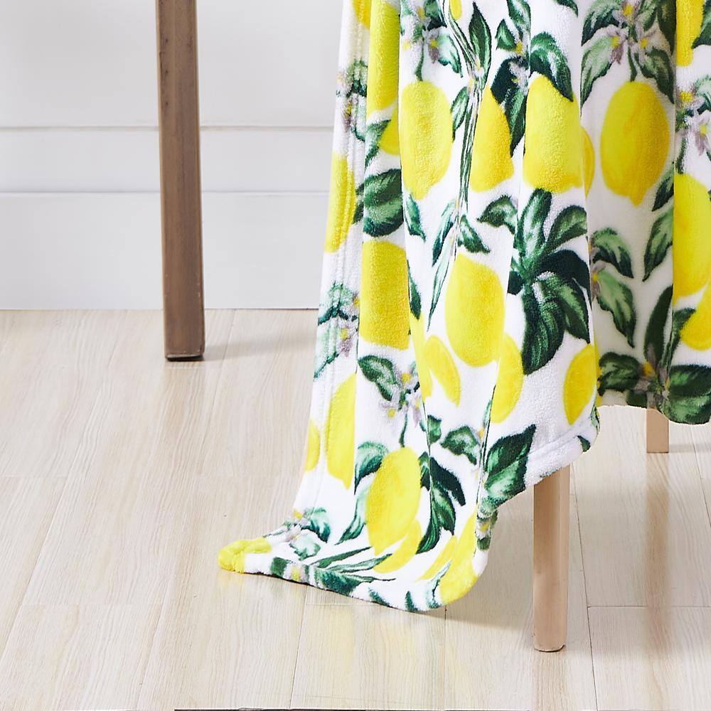 Alt View 2. RT Designers Collection - RT Designer's Collection Novelty Lemon Garden Printed Flannel Throw Blanket 50"x 60" Multicolor - Multicolor.