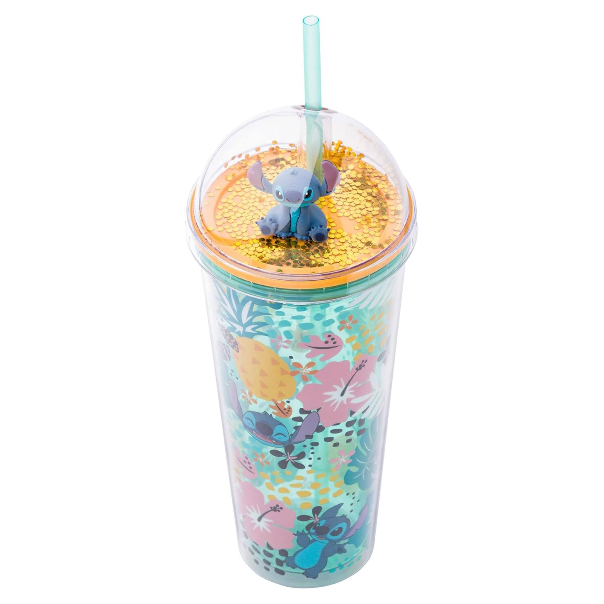 Alt View 1. Silver Buffalo - Disney Lilo & Stitch Aloha 24oz Dome Top Travel Tumbler With Straw - Blue.