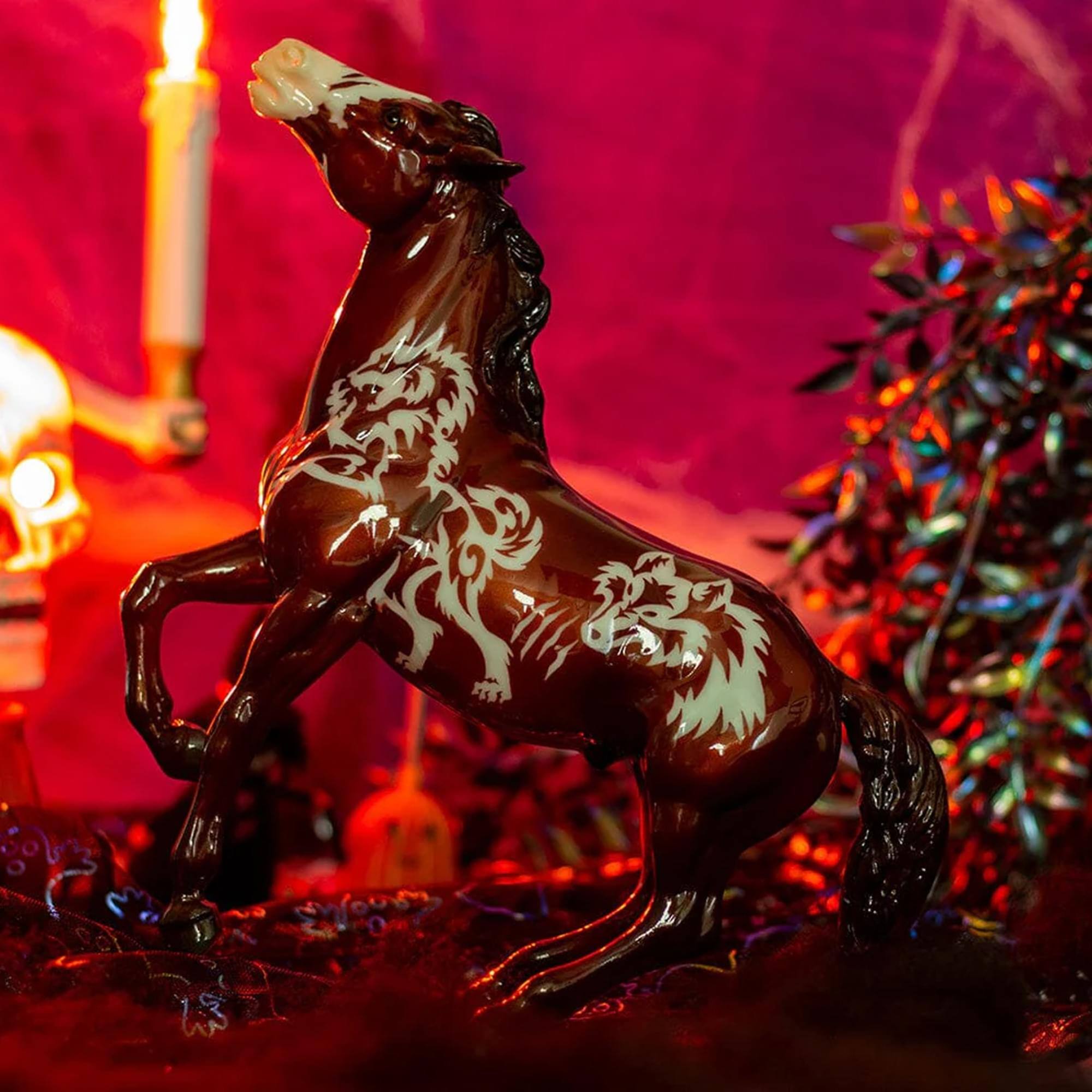 Alt View 3. Breyer - Breyer 1:9 Scale Model Horse | Beowulf 2024 Halloween Horse - Red.