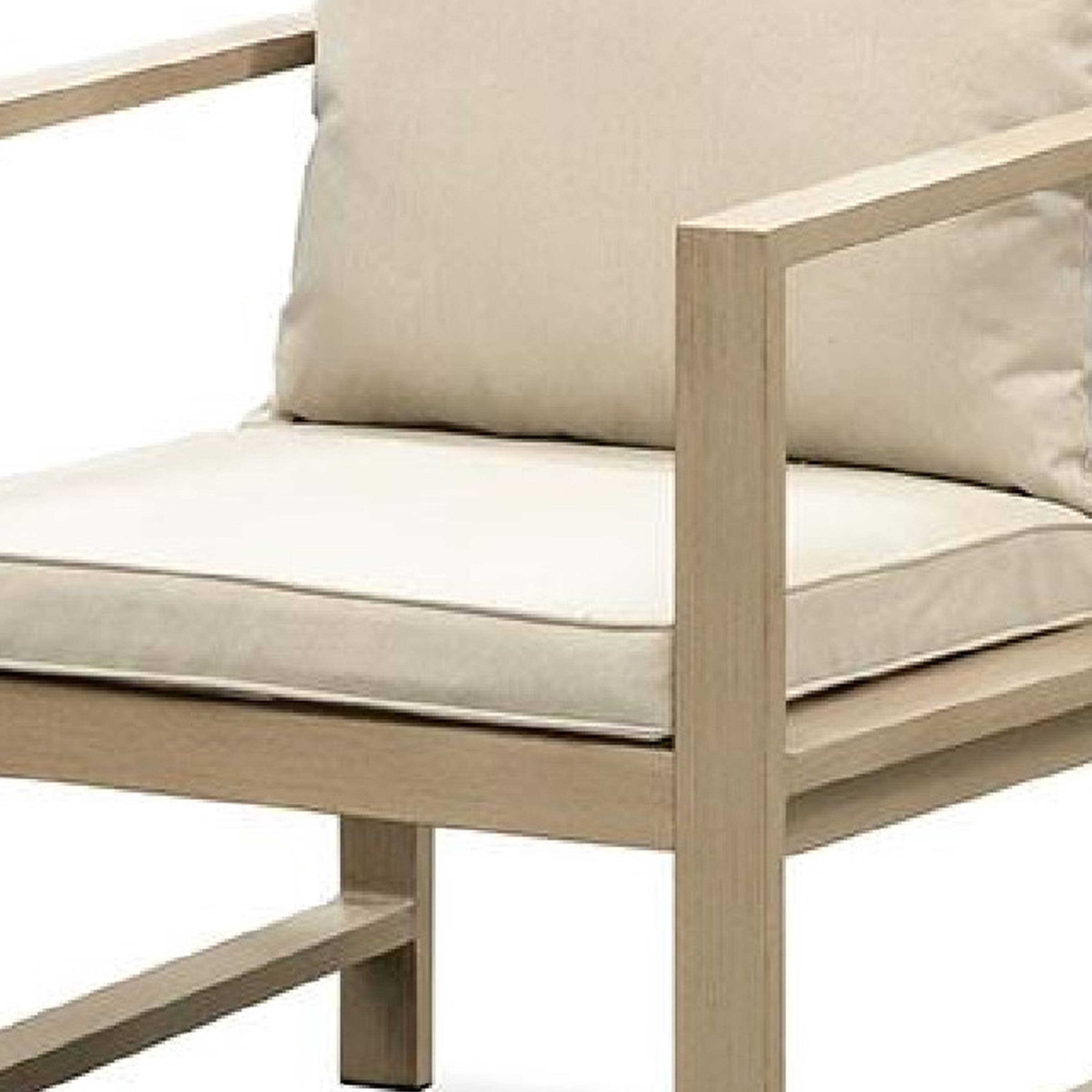 Alt View 1. Manhattan Lane - Beli Outdoor Armchair Set of 2, Washable Beige Covers - Natural Brown, Beige.