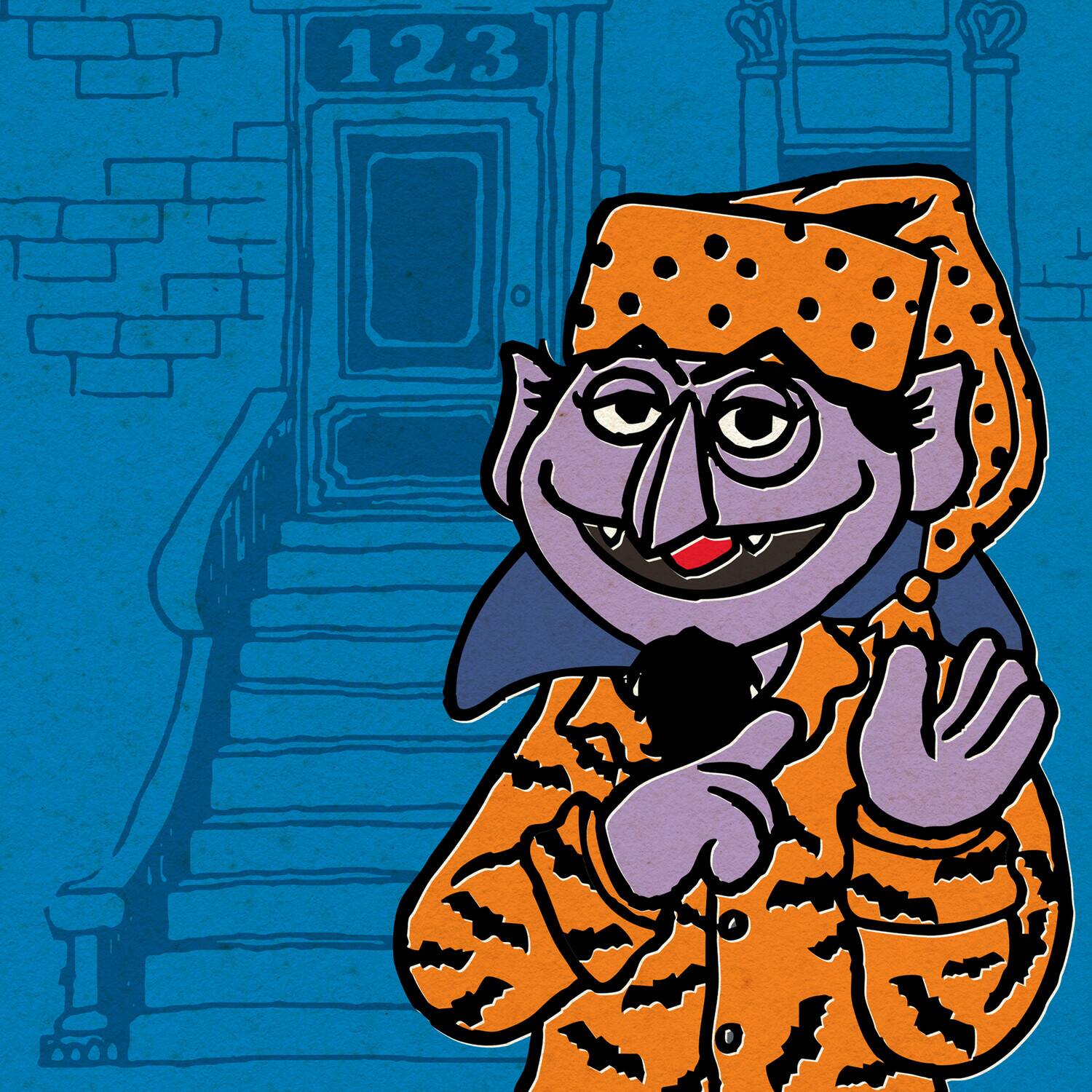 Alt View 2. Super7 - Super7 - Sesame Street - ReAction Figures Wv6 - Count Von Count (PJs)   - COLLECTIBLES - Multicolor.