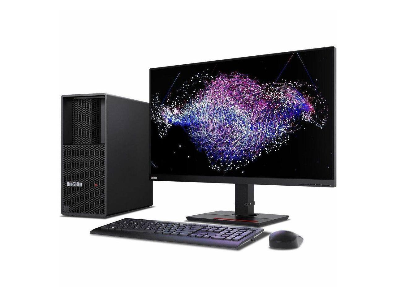Alt View 1. Lenovo - Lenovo ThinkStation P3 Gen 2 30HT0053US Workstation - 1 x Intel Core Ultra 7 265 - vPro Technology - 16 GB - 512 GB SSD - Black.