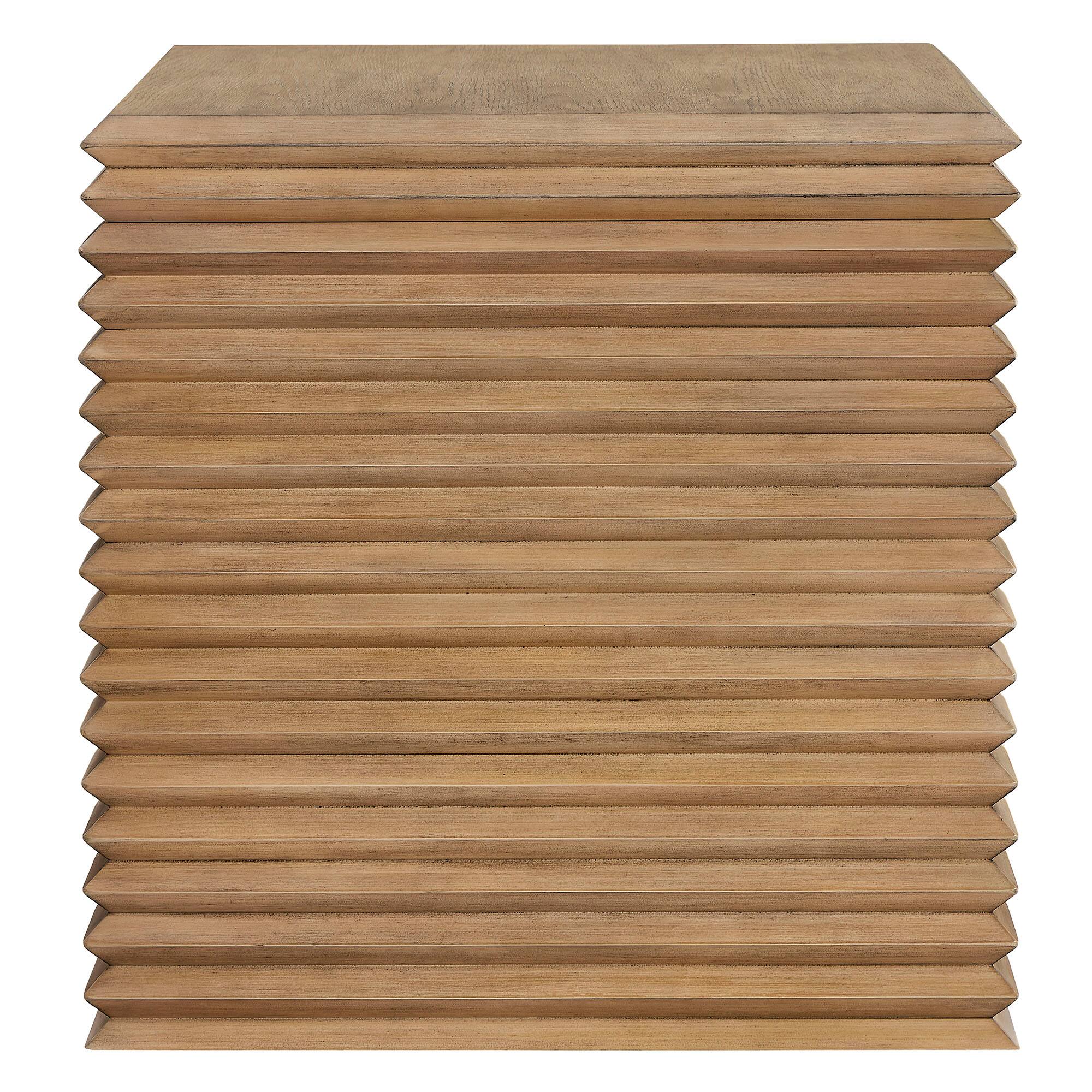 Alt View 2. Modway - Canto Square 24" Stacked Design End Table by Modway - Weathered Oak.