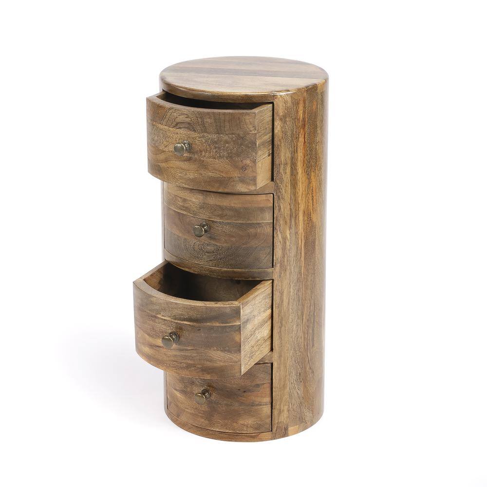 Alt View 4. Butler Specialty - Liam Light Wood End Table with Storage - Light Brown.