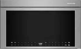 KitchenAid - 1.1 Cu. Ft. Convection Flush Built-In Over-the-Range Microwave with Air Fry Mode - Stainless Steel