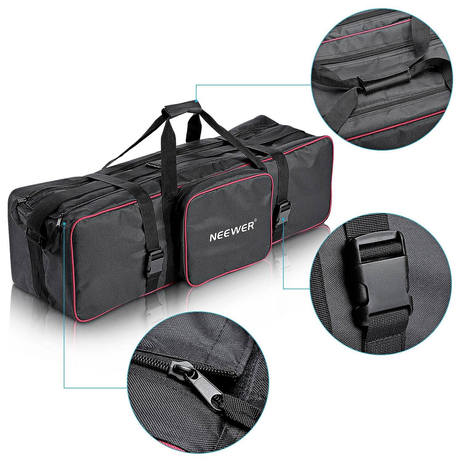 Left. Neewer - 35"x10"x10" Photo Studio Equipment Carrying Bag, for Tripod/Light Stand/Kit, CB-05.