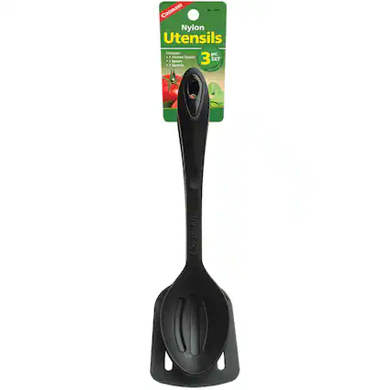 COSHERLANS
Nylon Utensils
Includes:
- 1 Slotted Spoon
- 1 Spoon
- 1 Spatula
3 Pc. Set
No. 1305