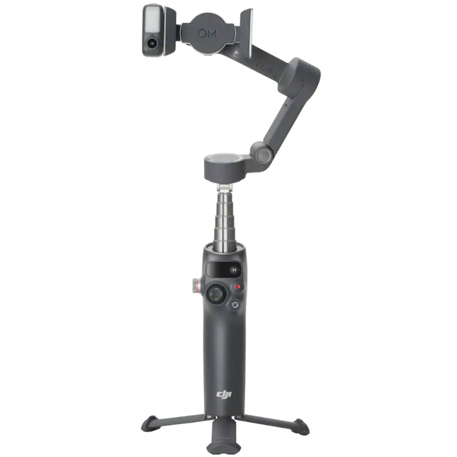 Left. DJI - Osmo Mobile 8 Smartphone Gimbal Stabilizer + Mini Mic + 2 Year Extended Warranty Protection Accessory Bundle - Gray.