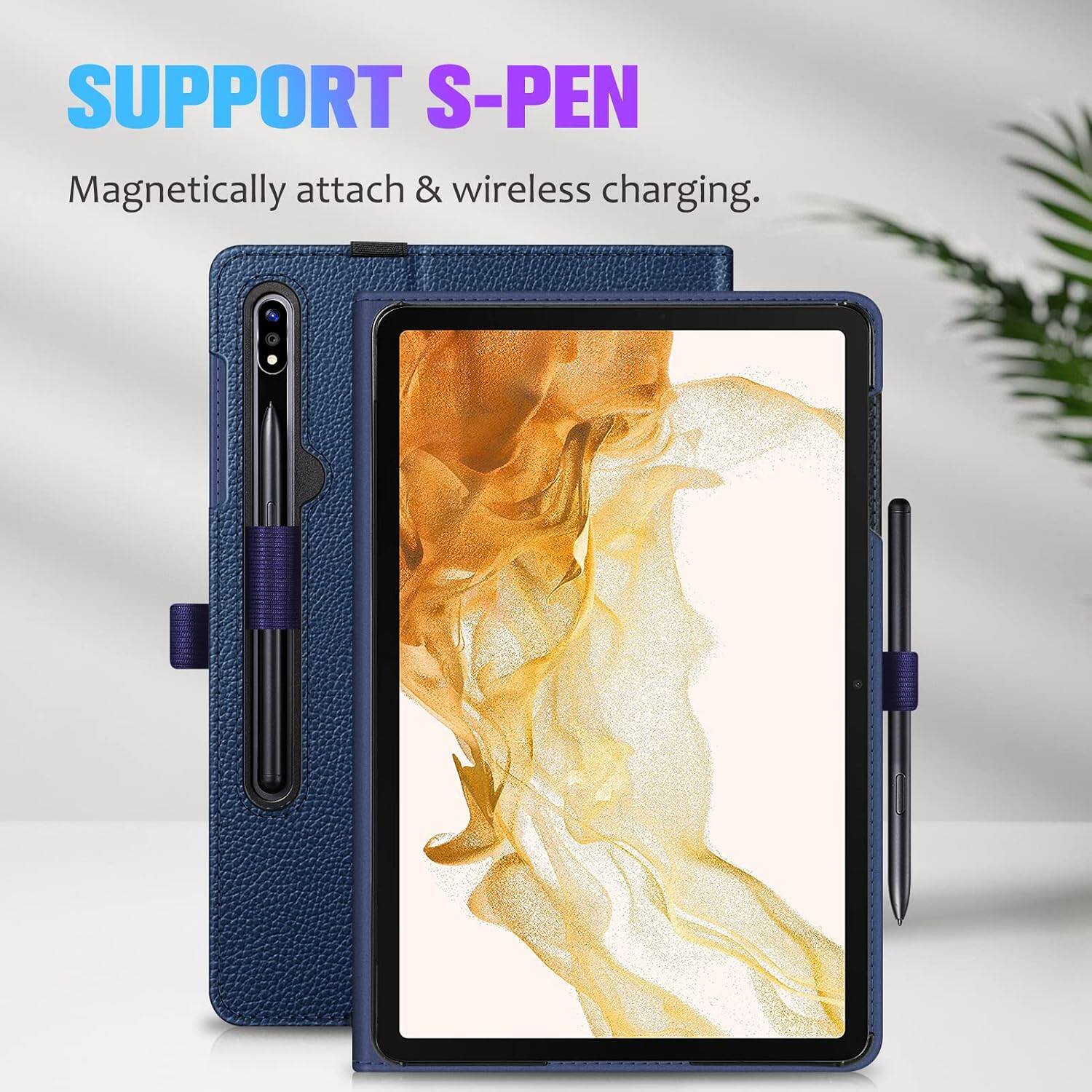 SUPPORT S-PEN  
Magnetic attach & wireless charging.