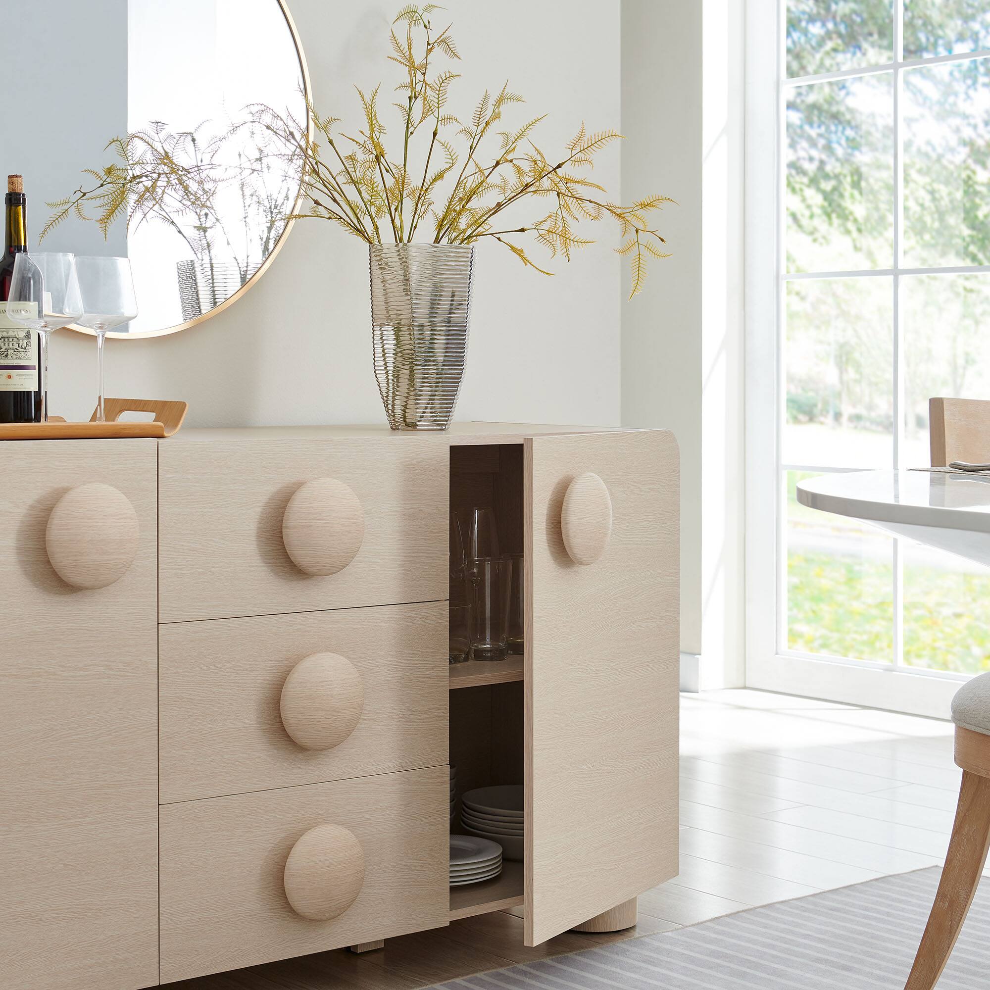 Alt View 2. Modway - Sonnet 57" Sideboard Storage Cabinet by Modway - Ash.