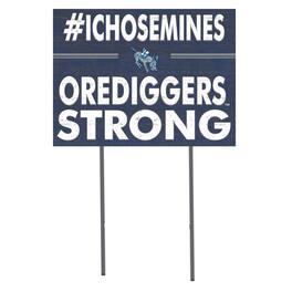 Jardine - Colorado School of Mines Orediggers 18'' x 24'' I Chose Lawn Sign - Blue
