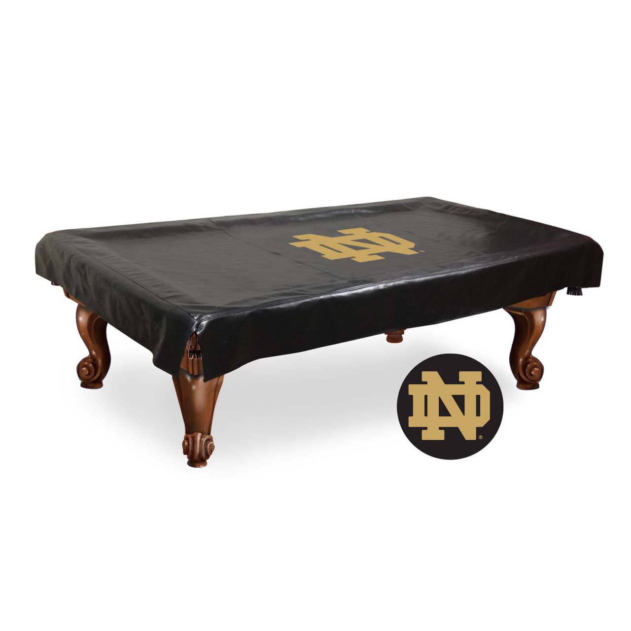 Front. Holland Bar Stool Co. - Notre Dame Fighting Irish 8' Billiard Table Cover - Multicolor.