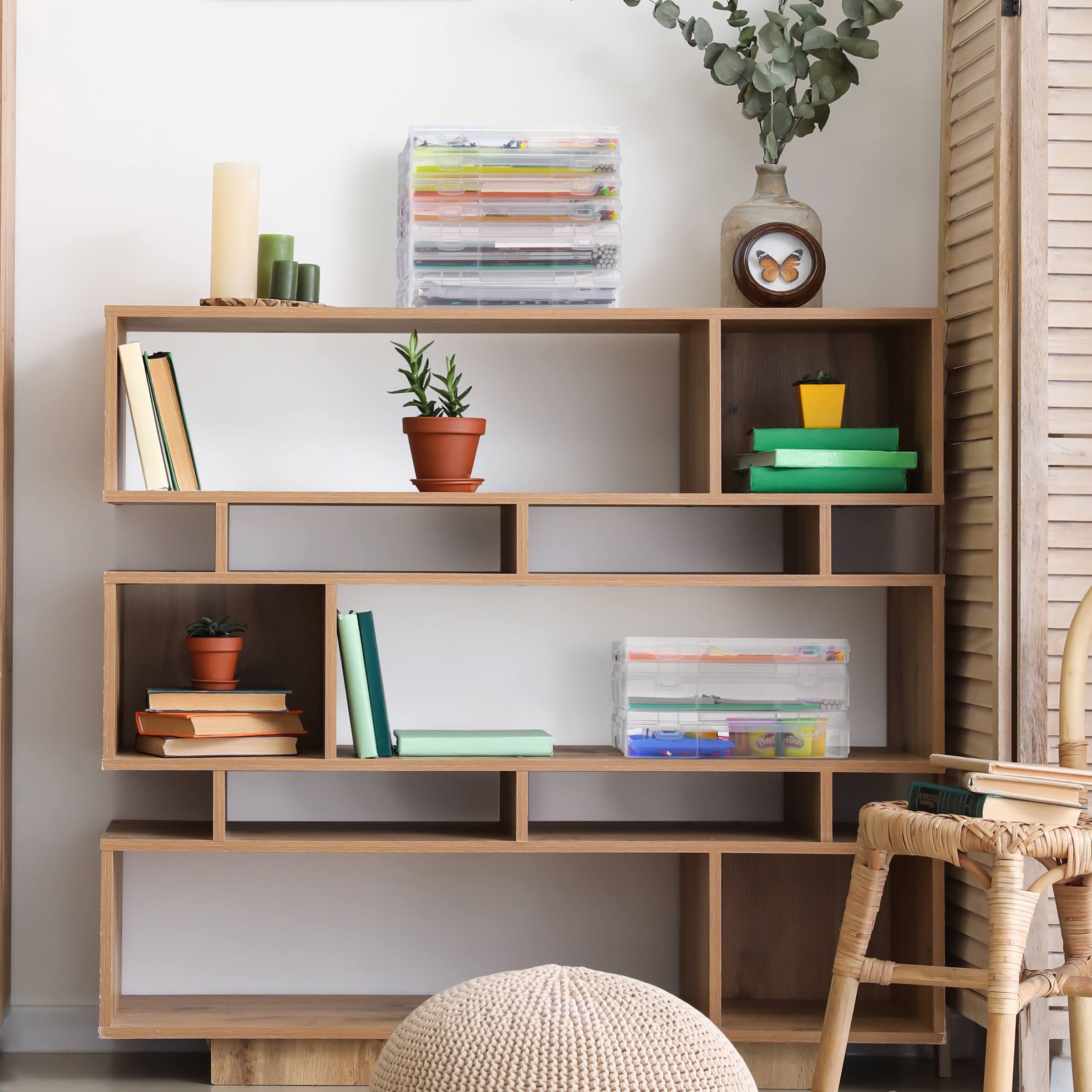 Alt View 4. Sorbus - Sorbus Single-Piece Thin Hanging File Organizer Bin, Interior 10"x12" Clear Plastic for Document Storage - Clear.