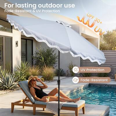 fade resistant patio umbrella with lights HOMSHADE 10FT Solar LED Cantilever Base Included, Red The sleek Ovios 10FT Patio Umbrella with