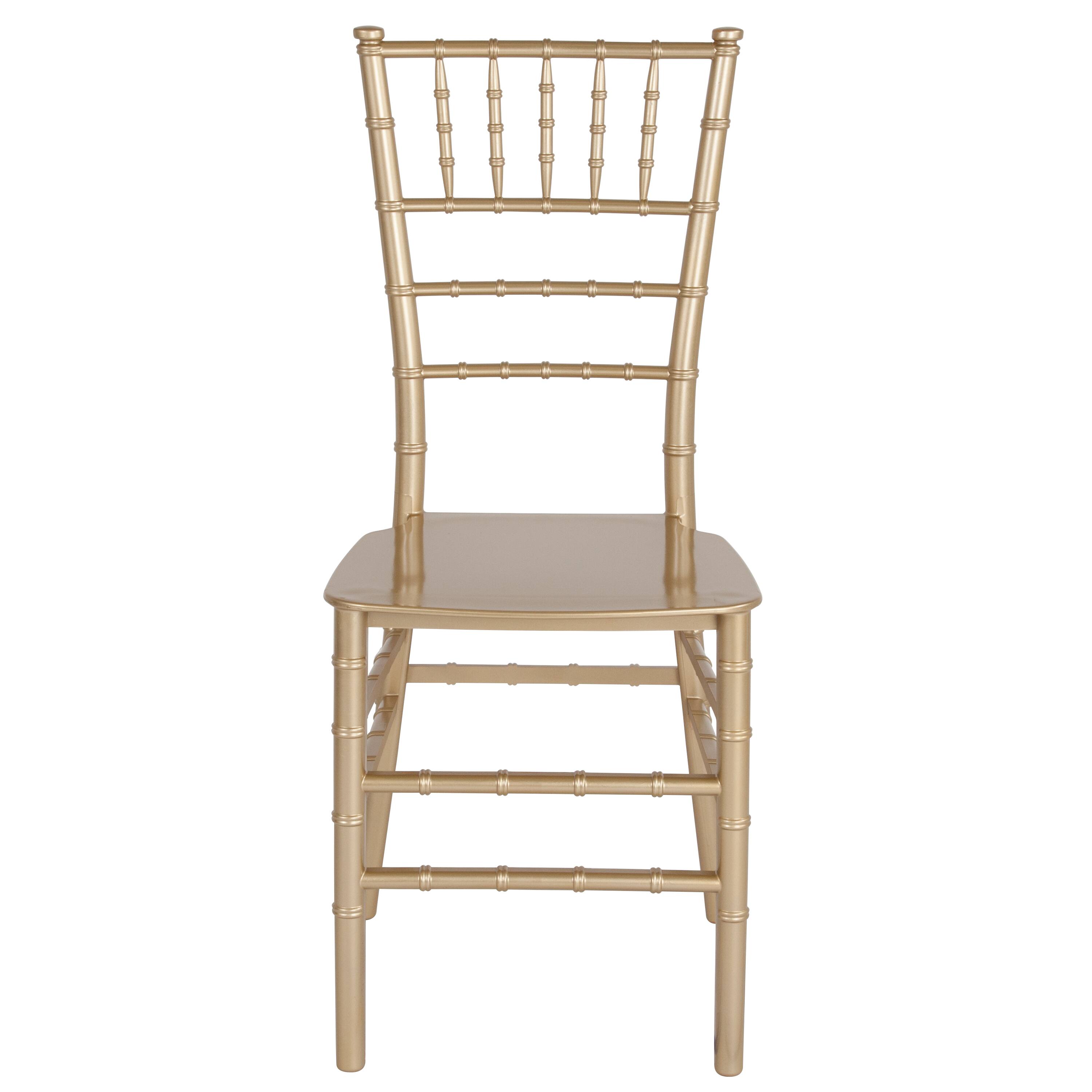 Alt View 7. Emma + Oliver - Resin Stacking Dining Chiavari Chair - Gold.